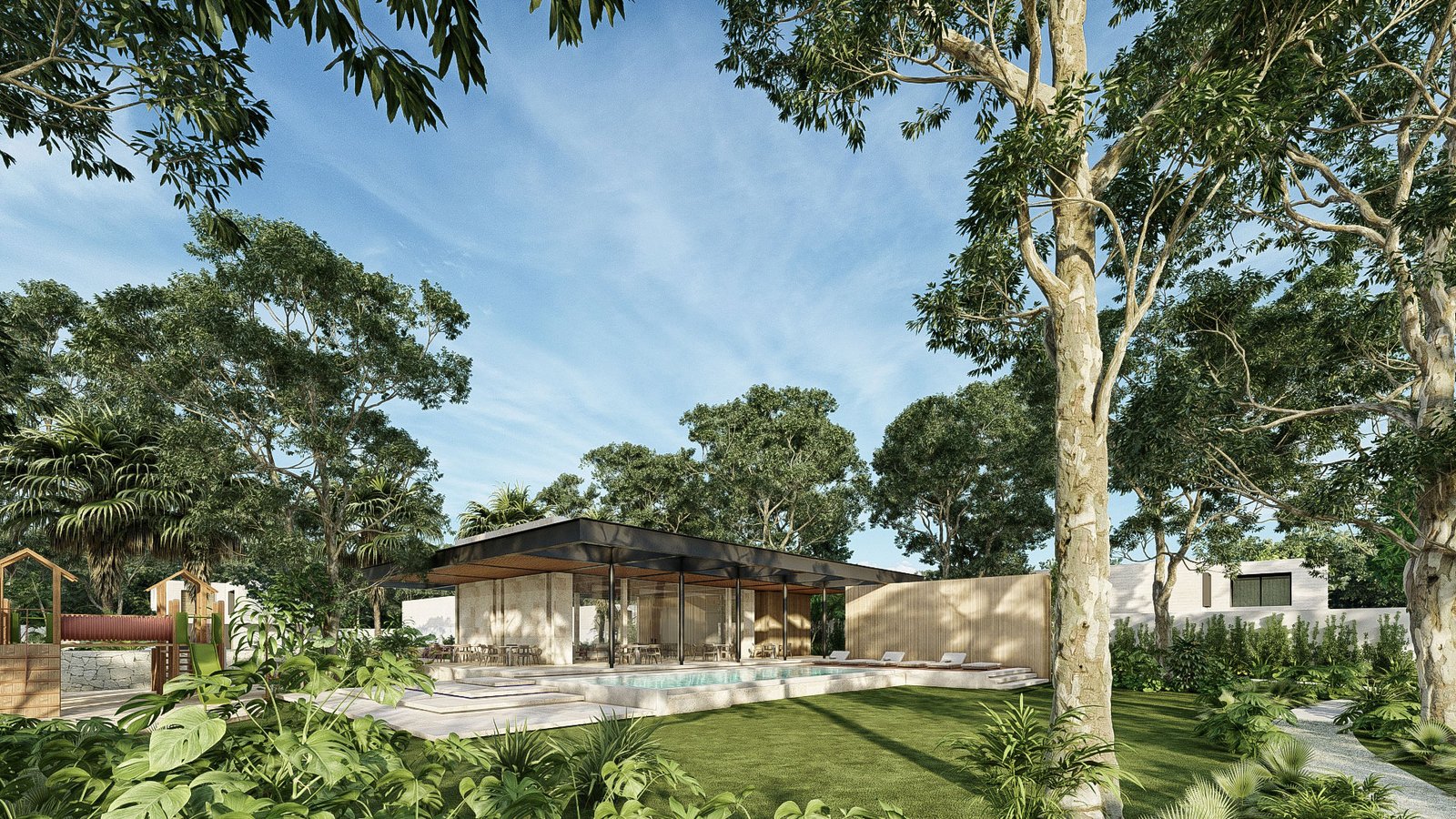 Frente día palapa La Reserva Yucatán